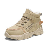 Winter Children's Boots Plus Velvet Warm Boys Girls Shoes Non-slip Waterproof New Kids Outdoor Shoes